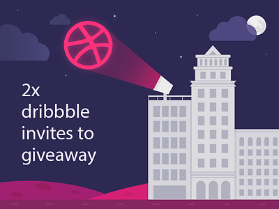 Dribbble Invite Giveaway batman building dribbble giveaway illustration invitation invite night player prospect sky skyscrapper