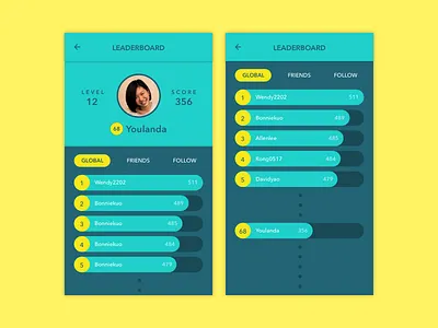 Leaderboard app dailyui day019 design ios leaderboard ui