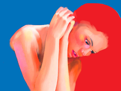 RedhaiRed colourful gouache pencils sketch