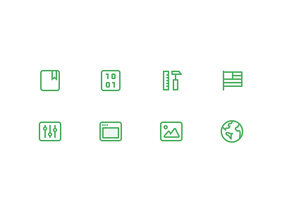 Icons app browser development flag icon note photo preference tool