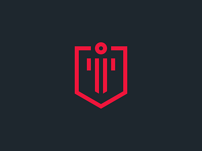 T Logomark badge brand identity logo logomark man recruitment red shield t