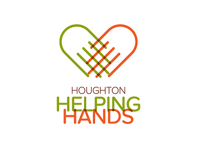 Houghton Helping Hands design graphic design hands helping hands logo logo design