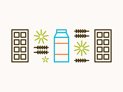 Ingredients chocolate food gelato infographic ingredients milk mural vector wheat