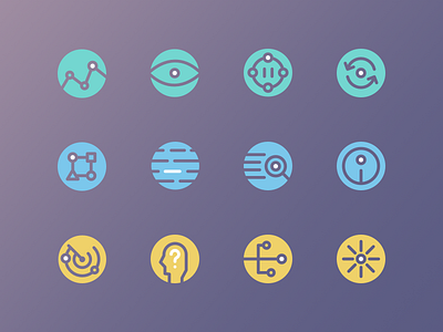 Circular Icons analytics circular code error icon set icons illustration line art