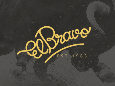 ElBravo brand brave bravo bull bullfighting design handlettering lettering logo thebraveschurch