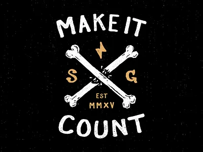 Sojourners Goods - shirt design bolt bones crossbones grunge hand drawn hand type illustration lettering shirt typography vector