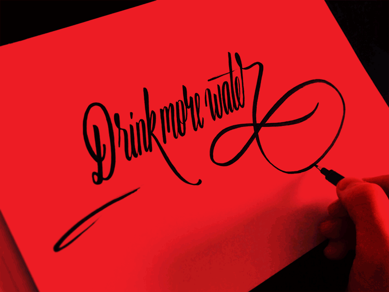 Summer/autumn lettering 2015 calligraphy design flow gif graphic handmade lettering process script sketches type