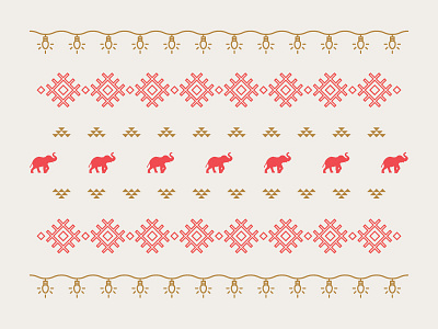 Christmas Pattern christmas elephant holiday icons pattern vector