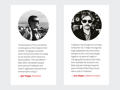 Testimonials Mobile desktop quote testimonials trailblazer web web design