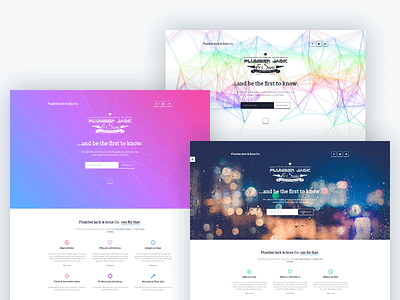 Plumber Jack - coming soon HTML template / new demos coming soon html icons low poly minimal parallax particle polygonal responsive slideshow under construction video