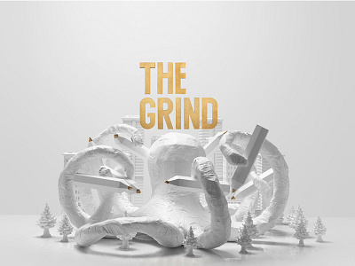 The Grind header image high key paper papier mâché photography