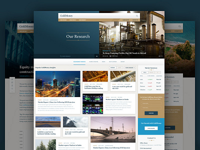GoldMoney Research Portal bitgold brand design fintech gold marketing site marketing site design web design website design
