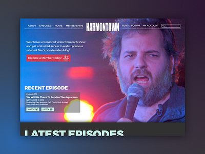 DailyUI003 - Landing Page 003 daily ui dan harmon harmontown landing page phldesign