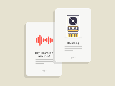 Daily UI #7 - Walkthroughs cards design flat futuristic metro modern record siri sketch ui ultra walkthroughs