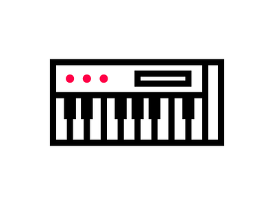 Keyboard contrast icon icons illustration keyboard minimal music notes piano