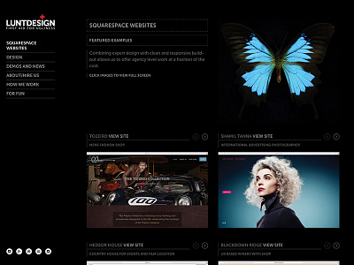 New Luntdesign Site animation design squarespace typography website