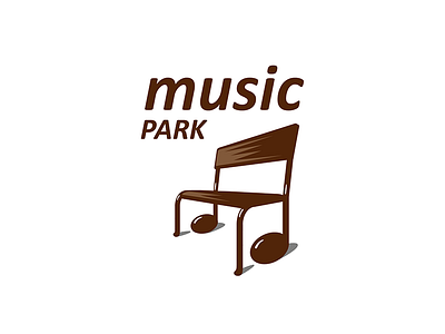 Music Park bench design grass green idea logo music nature park piotrlogo symbol