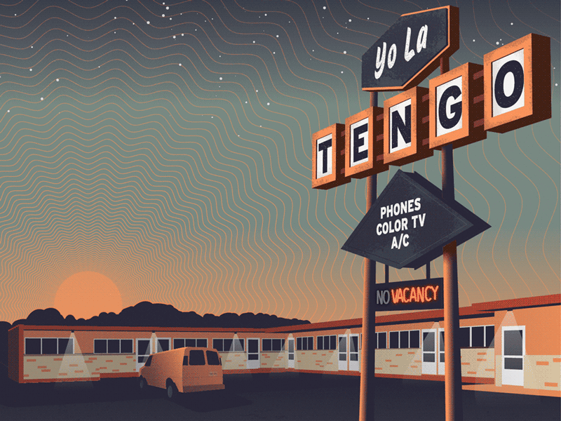 Motel Yo La Tengo gif gigposter illustration