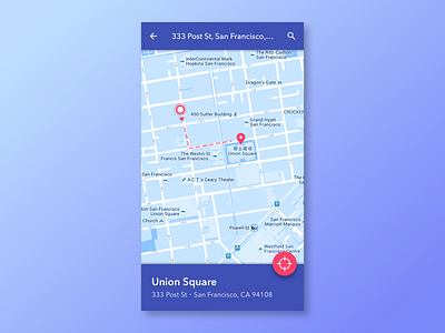 Location tracker app dailyui day020 design location map material tracker