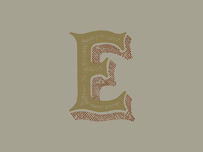 Gritty E adobe ai design dropcap e graphic gritty illustration shadow texture typography vector