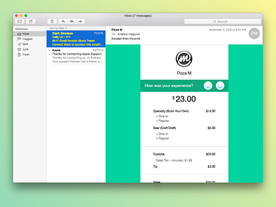 Daily UI #017 Email Receipt 017 dailyui email receipt square