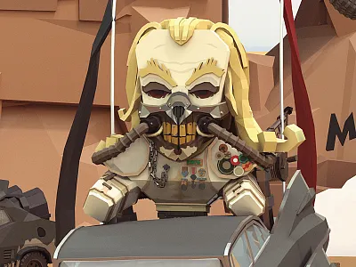 Mad Max Close Up 3d illustration furyroad immortan joe lowpoly madmax
