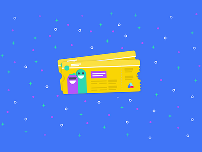 A little coupon atomic atomic.io coupon flat icon design illustration