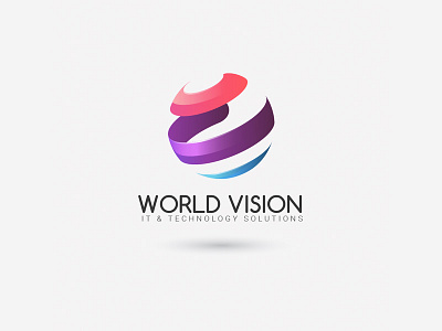 World Vision branding colours communications contemporary logo modern purple solutions technology type vision world