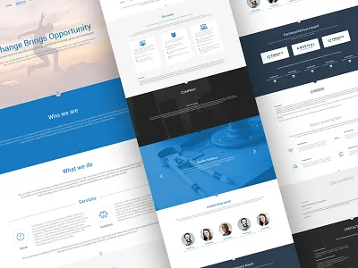 Parallax Website content finance parallax scrolling ui web