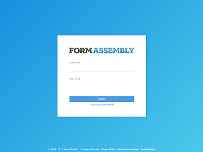 FormAssembly Login Redesign form formassembly login redesign