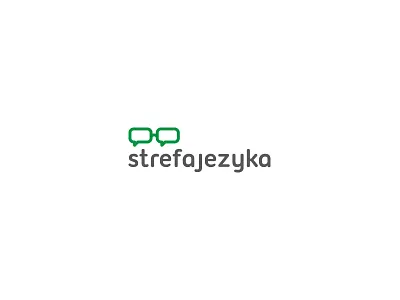 Strefajezyka creative futureform glasses language languageschool logo logodesign minimal simple speechbubble