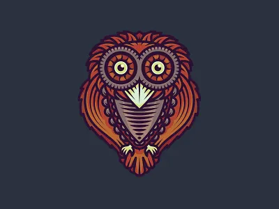 Owl bird complex image logo maskot night owl vector wisdom