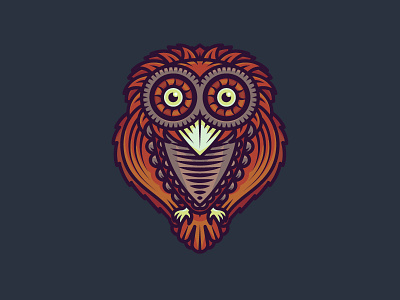 Owl bird complex image logo maskot night owl vector wisdom