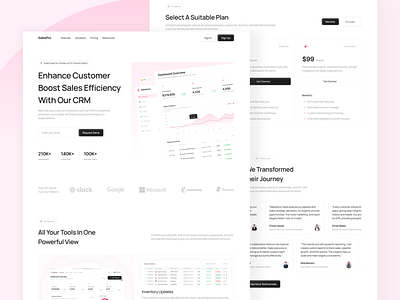 Sales Solutions SaaS Website analytics business customer design figma saas sales ui design uiux user interface web design