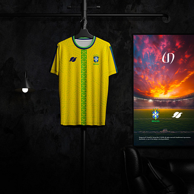 The Spirit of Brazil Jersey Design. apparel brazil kit football kit graphic design jersey jersey design naymer sports jersey sportswear t shirt typography