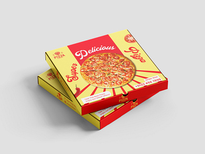 Pizza Box Packaging box design brand packaging custom packaging food packaging minimalist design pizza box pizza box packaging resturant branding takeway packaging