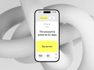 Balance UI — mobile operator iOS App accountbalance applicaiondesign balance ios iosapp mobile mobileapps mobiledesign mobileprovider mobilevisuals nativeapp networkoperator operator