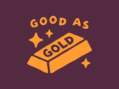 Good as Gold font gold sticker type typedesign vintage