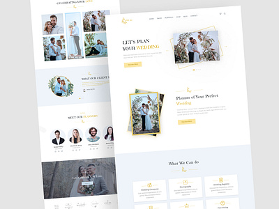 LOVE me, Wedding Planner — Landing page 💒 event event management event organizer home page invitation landing page marriage minimal planner ui design web design website website design wedding wedding agency wedding card wedding organizer wedding planner wedding planner website wedding website