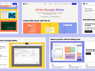 Plus AI Platform for Google Slides ai ai presentation ai tools ai writing design google slides google workspace illustration platform presentation creation presentation tools software ui ui design ux ux design uxui web web ui web ux