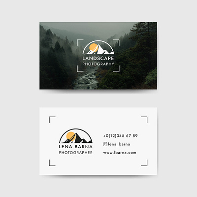 Business card business card graphic design logo photographer