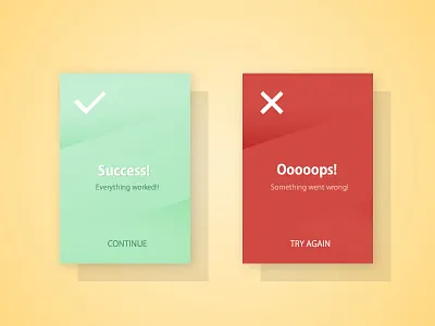 Success & Error dailyui day011 error flash message notification popup success