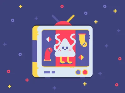 show time illustration monster tv