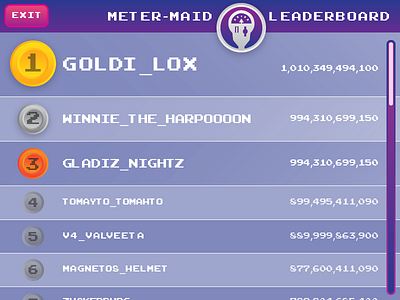 Daily UI #019 Leaderboard 019 dailyui leaderboard old school video games