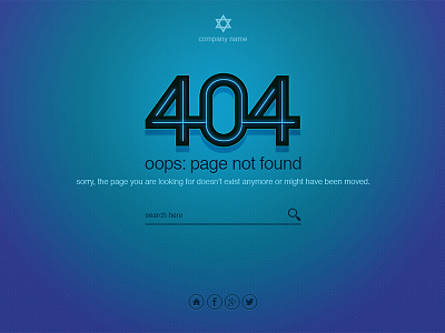 404 Errorpage Blue