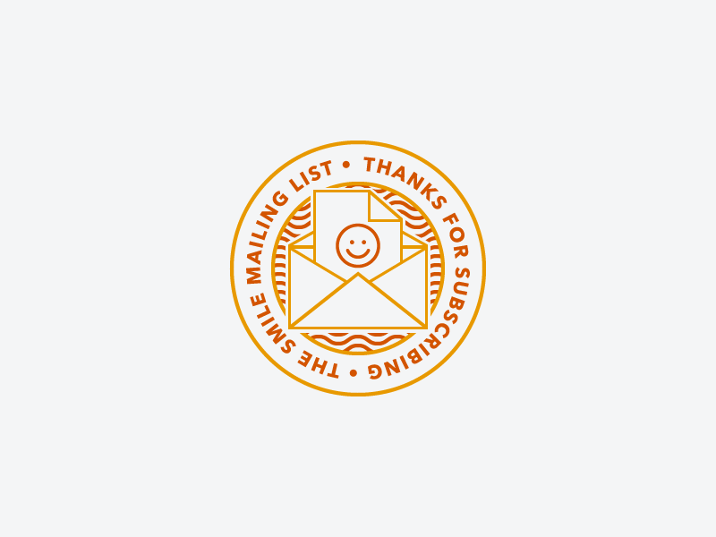 Thanks for Subscribing! avenir email envelope icon iconography logo mail pattern smile sticker