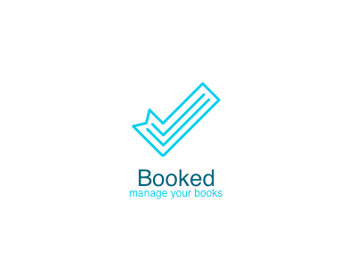 Logo for book management app for iOS book icon ios logo manage mark read reminder schedule time