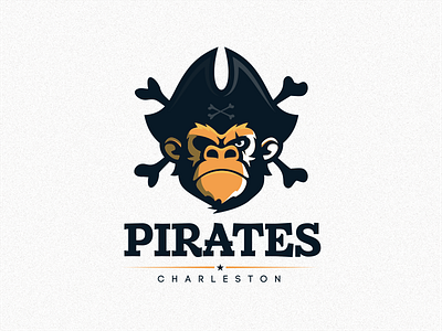 Pirates gorilla icon logo monkey pirate sign