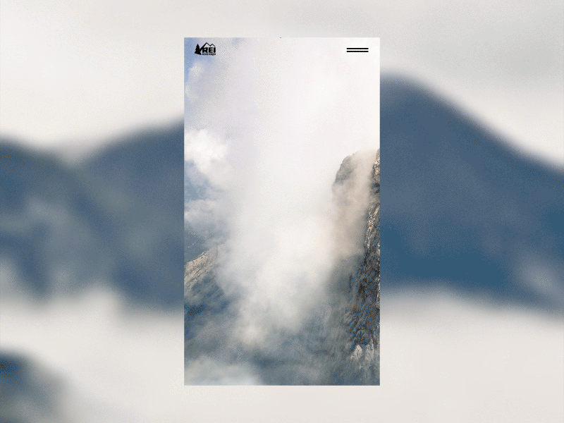 REI - #optoutside animation app black friday countdown gif interface motion optoutside outdoors rei ui ux