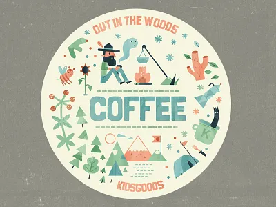Explore camping explore illustrations sticker set